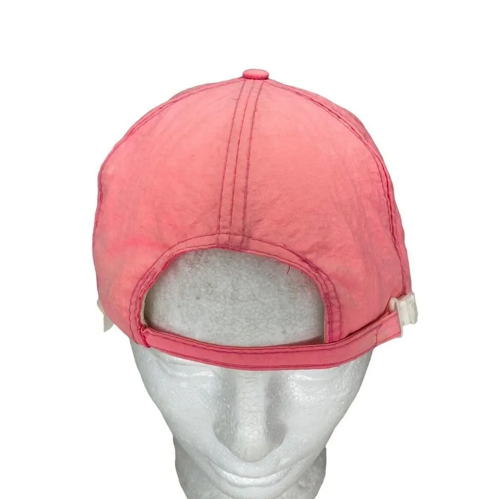 Vintage Mazda Hat Neon Pink Zipper Back Cap 80s 90s Car Lover Faded Distressed - Picture 4 of 6